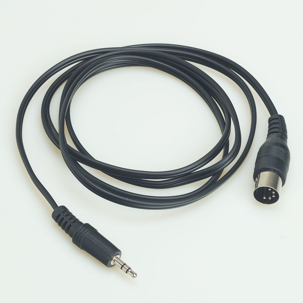 Câble audio, f. jack mâle 3,5mm 90° - f. jack mâle 3,5 mm,stéréo, 0,5m