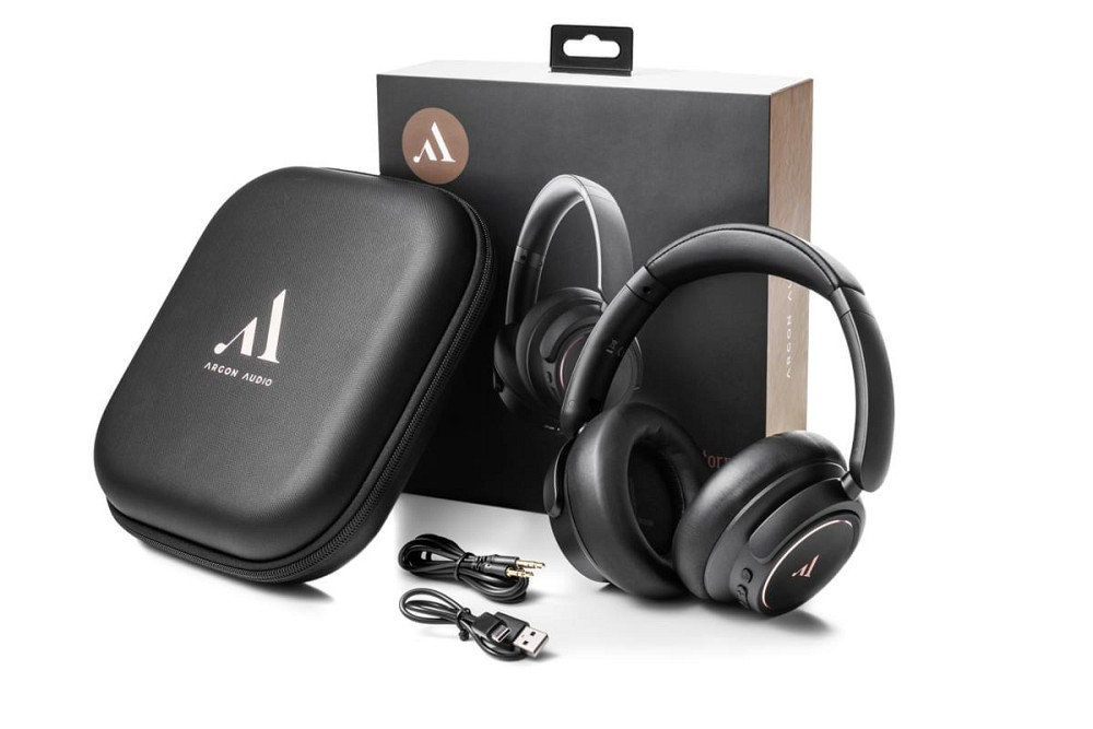 Argon Audio Quiet Storm Black vintage headphones