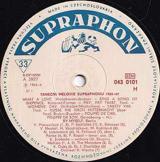 Various Artists - Taneční Melodie Supraphonu 1966–67