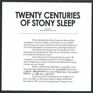 V/A - 20 Centuries of Stony Sleep