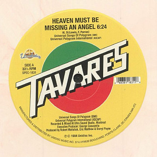 Tavares - Heaven Must Be Missing an Angel / More Than a Woman